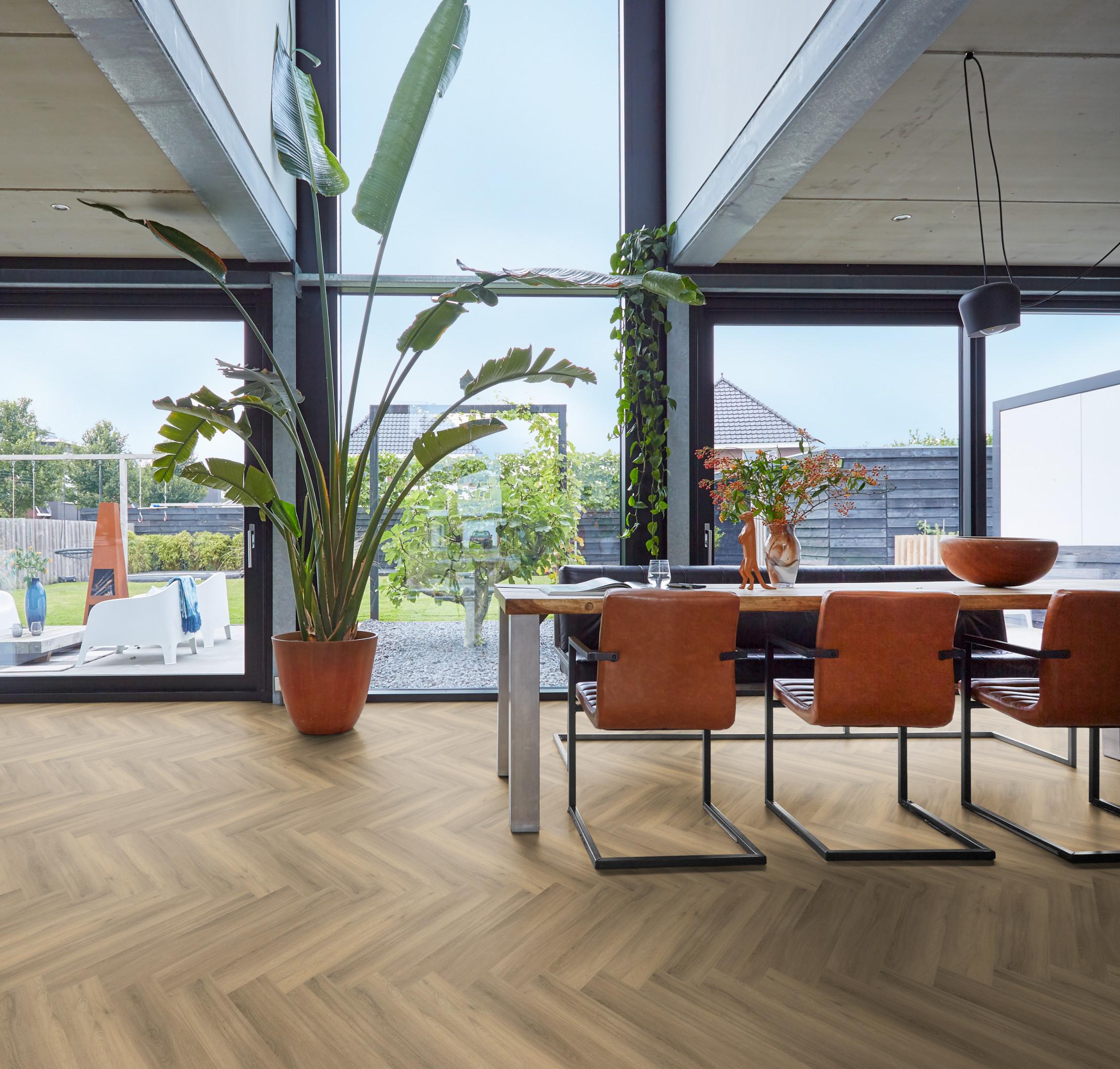 PVC Yup Collection Herringbone Natural Click - sfeer
