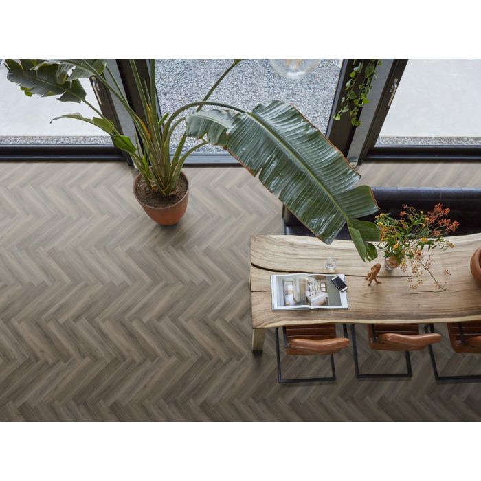 PVC Yup Collection Herringbone Dark Grey Click