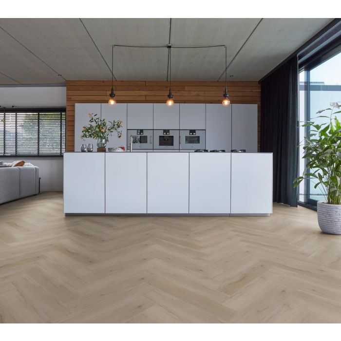 PVC Yup Leyton herringbone Collection Licht Oak Dryback