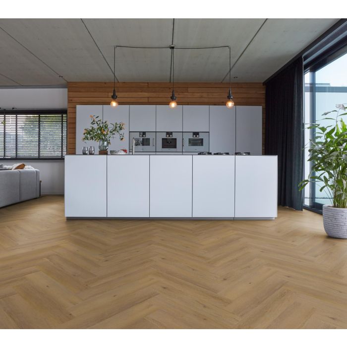 PVC Yup Leyton herringbone Collection Dark Oak Dryback