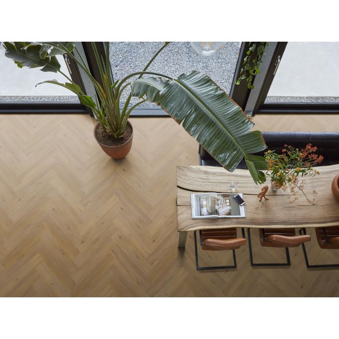 PVC Yup Leyton herringbone Collection Dark Oak Dryback