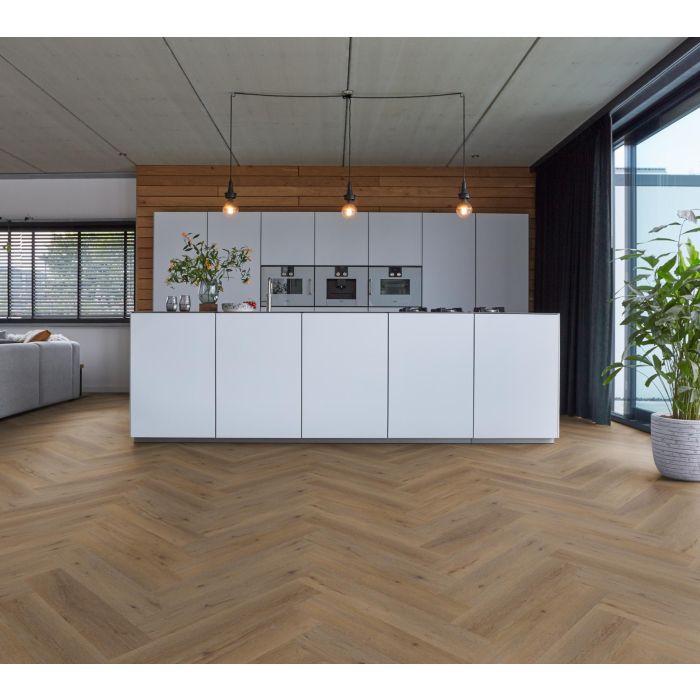 PVC Yup Leyton herringbone Collection Warm Oak Click