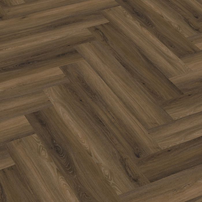 PVC YUP Collection Herringbone Warm Brown Dryback
