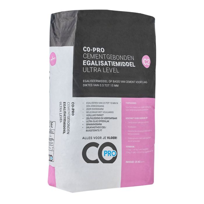 Co-pro Cementgebonden Egalisatiemiddel (C2) ultra level 25KG