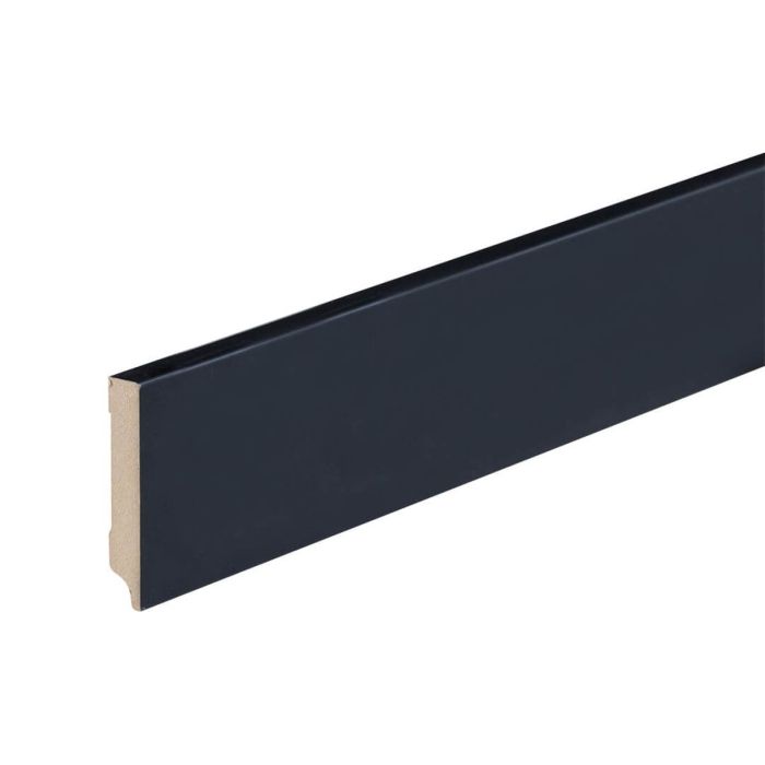 Zwarte folieplint Amsterdam RAL 9005 70x12 2.4mtr