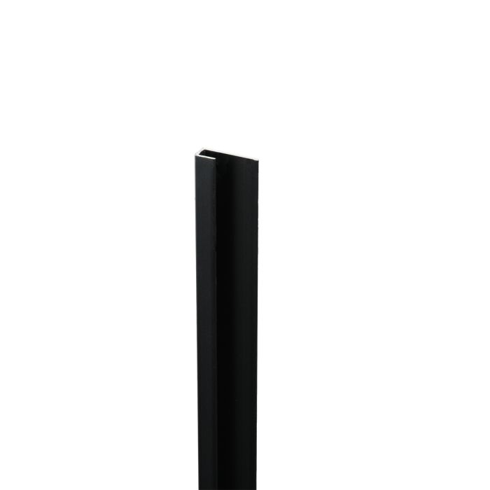 Start- en eindprofiel zwart pvc wand