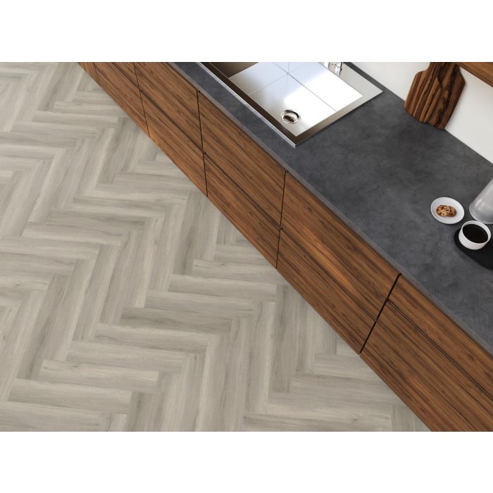 PVC Yup Collection Herringbone Grey Click