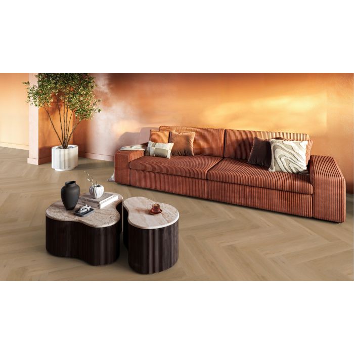 PVC Yup Leyton herringbone Collection Warm Oak Click