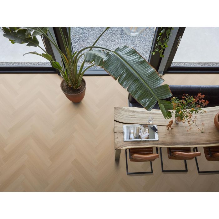 PVC 1610 Yup Fulham herringbone Collection Naturel Oak Dryback Pakinhoud 1,90m2