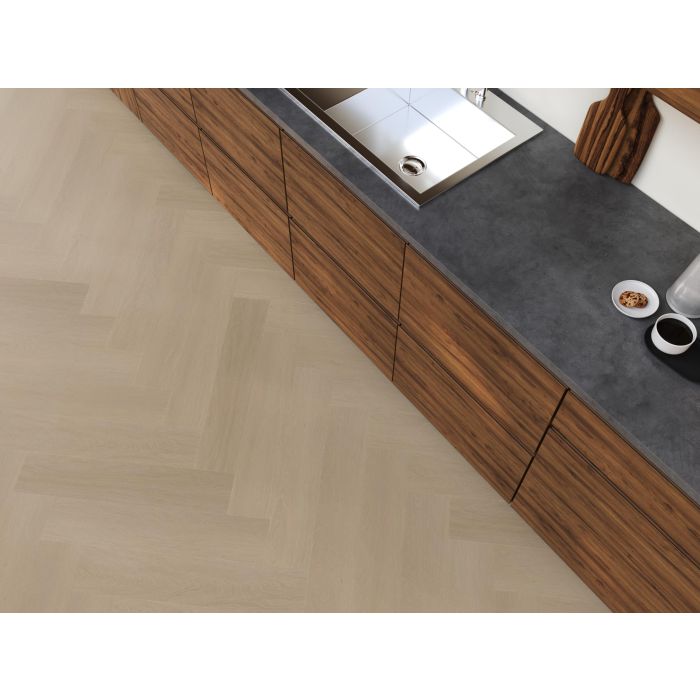PVC Yup Fulham herringbone Collection Smoky Dryback