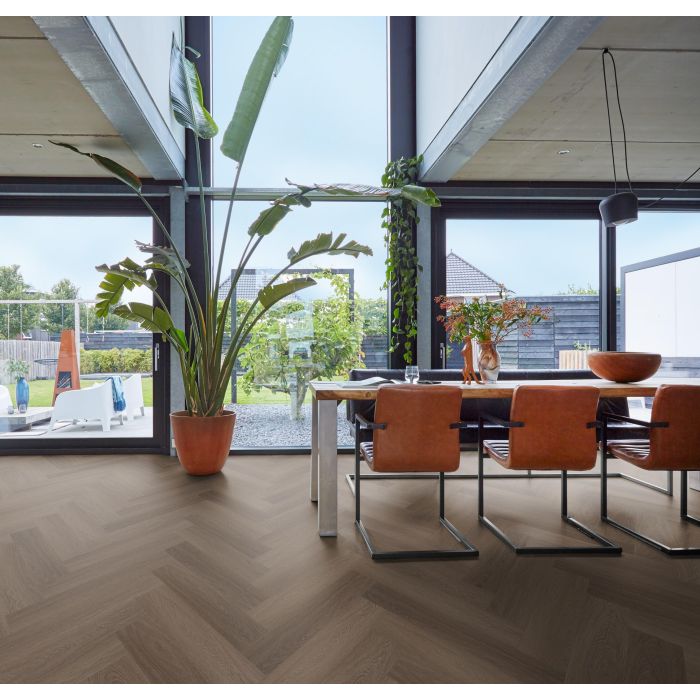 2615 PVC Yup Fulham herringbone Collection Brown Pakinhoud 1,70m2