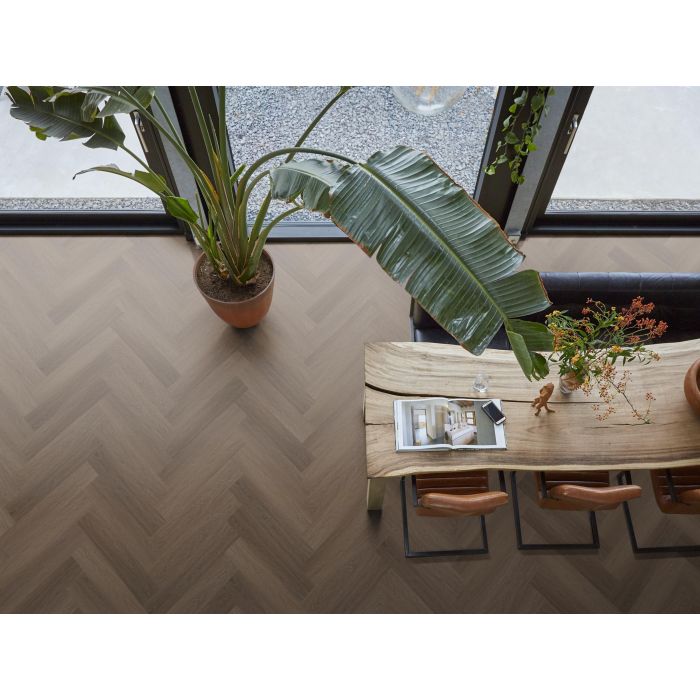 2615 PVC Yup Fulham herringbone Collection Brown Pakinhoud 1,70m2