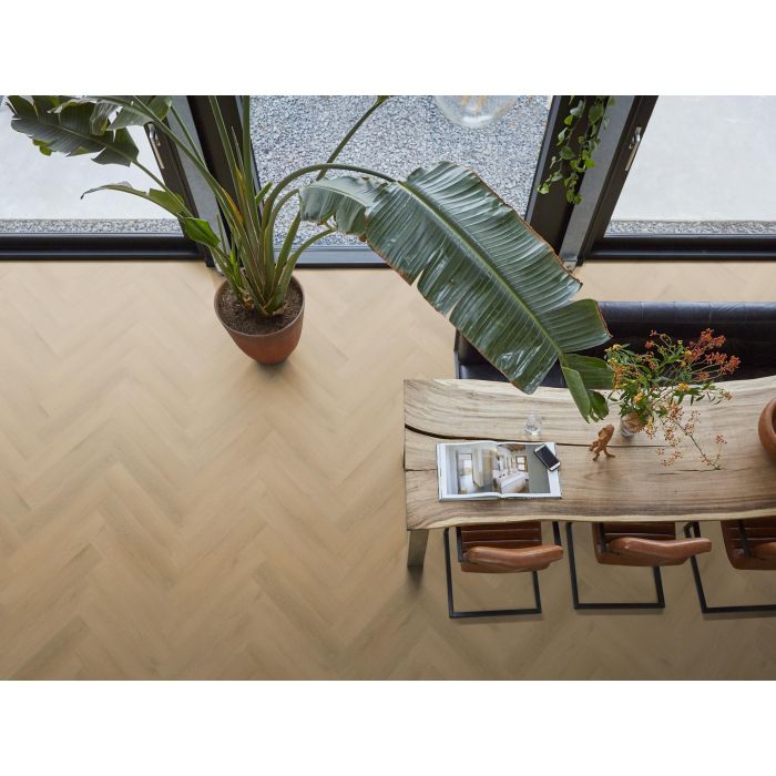 PVC Yub Merton heringbone Collection Light Oak Click