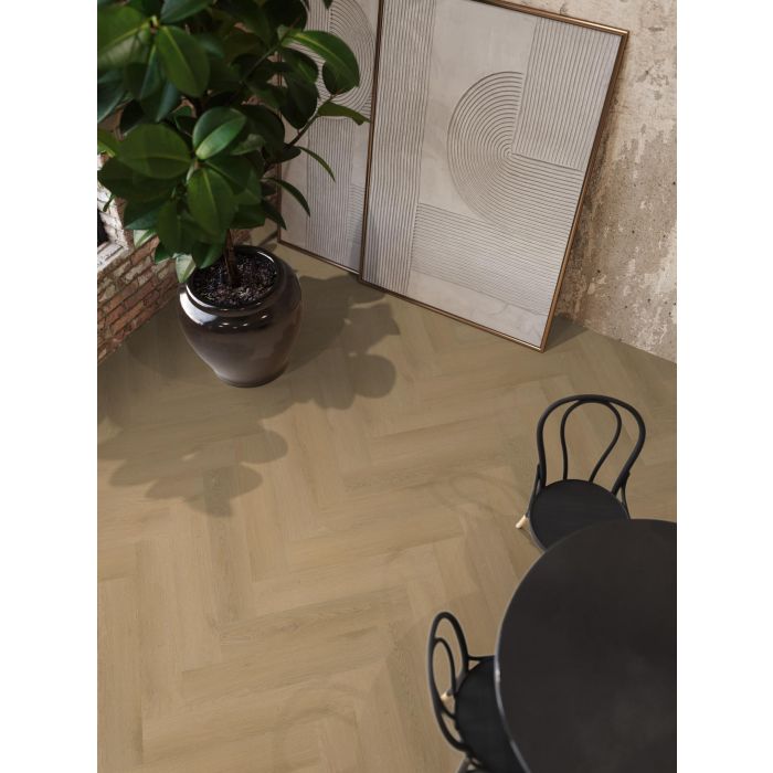 PVC Yub Merton heringbone Collection Light Oak Click