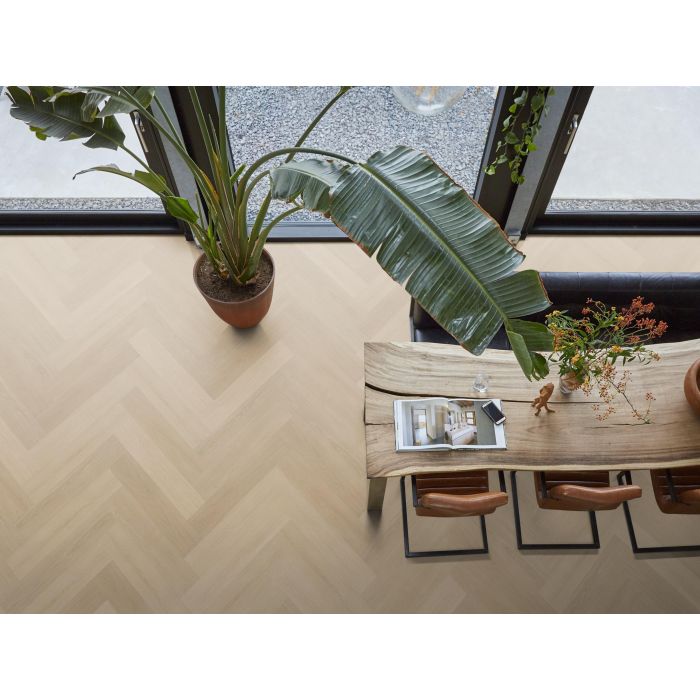 PVC YUP XL Brentford herringbone Collection Natural Click