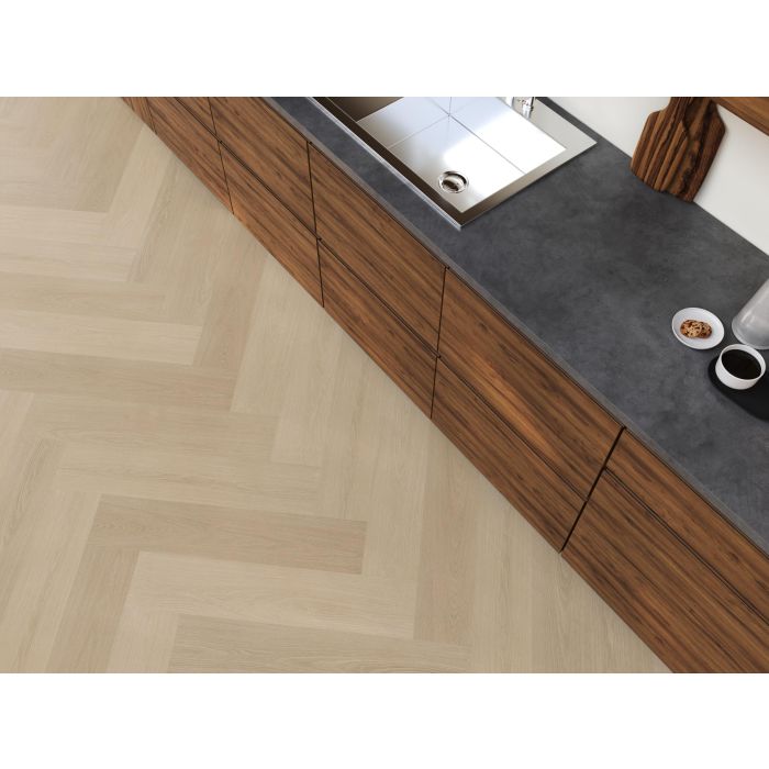PVC YUP XL Brentford herringbone Collection Natural Click