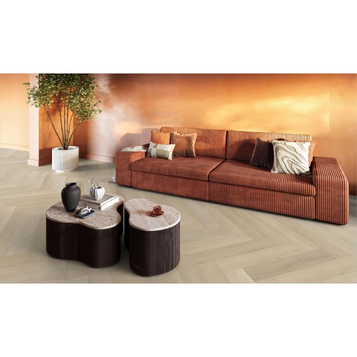 PVC YUP XL Mayfair herringbone Collection Beige Click
