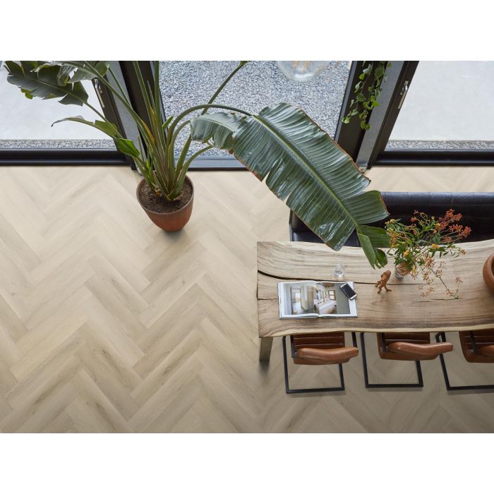 PVC YUP XL Mayfair herringbone Collection Warm Oak Click