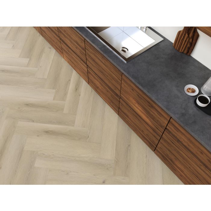 PVC YUP XL Mayfair herringbone Collection Warm Oak Click