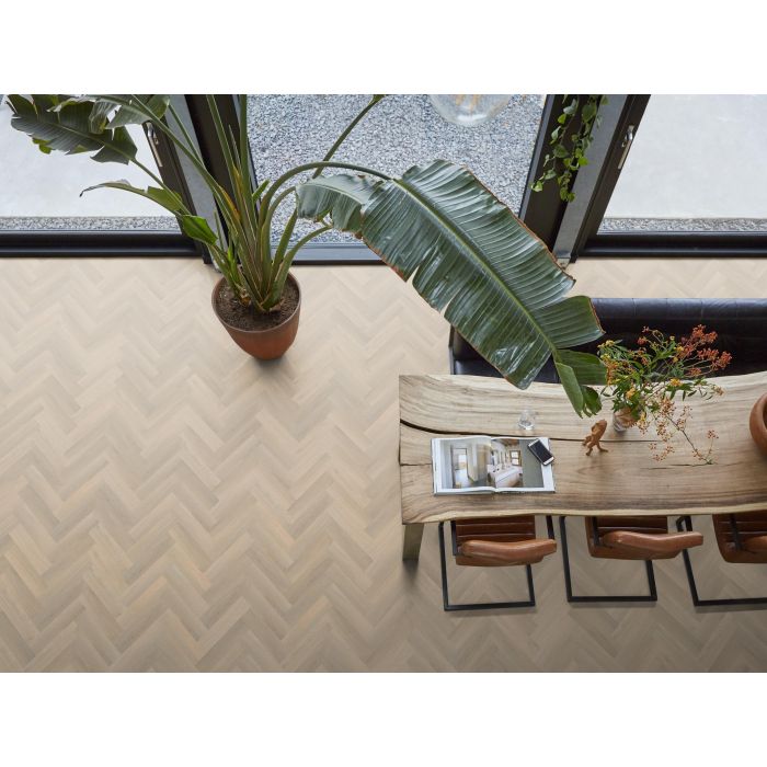 PVC YUP Paddington Herringbone Collection Small Beige Dryback