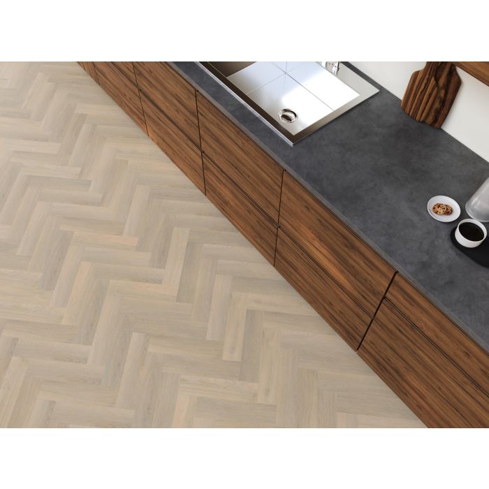 PVC YUP Paddington Herringbone Collection Small Beige Dryback