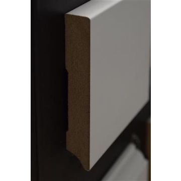 Wit gelakte plint Amsterdam RAL 9016 70x12