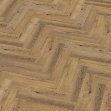 PVC YUP Collection Herringbone Dark Oak Dryback