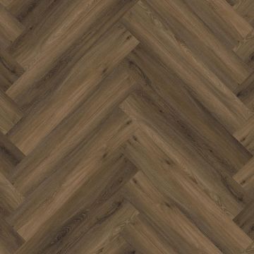 PVC YUP Collection Herringbone Warm Brown Dryback
