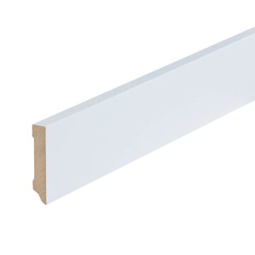 Witte folieplint Amsterdam RAL 9010 70x15 2.4mtr
