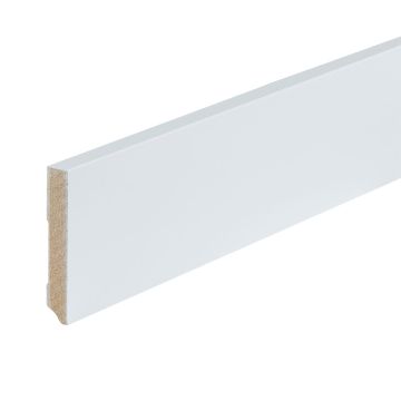 Wit gelakte plint Amsterdam RAL 9010 90x15