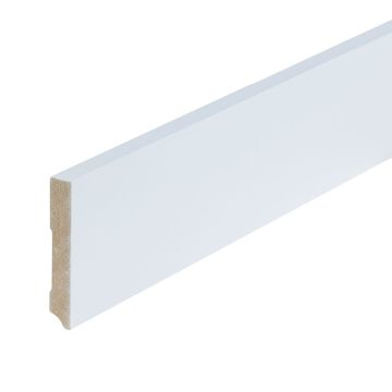 Wit gelakte plint Amsterdam RAL 9016 90x15