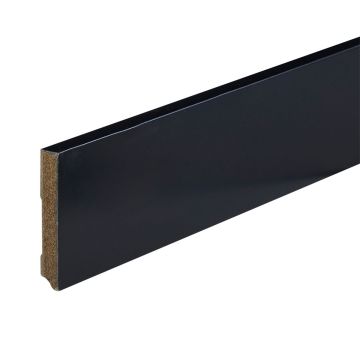 Zwart gelakte plint Amsterdam RAL 9005 90x15
